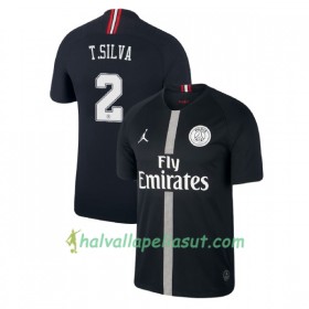 Jalkapallo Pelipaidat Paris Saint Germain Thiago Silva 2 Jodan Musta 3 Paita 2018-2019 Lyhythihainen